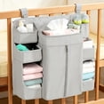 thumbnail image 4 of Hanging Diaper Storage Rack for Nursery, Multi-pocket Washable Crib Organizer for Baby Essentials, Compact and Convenient Storage for Baby Clothes, Diapers, Wipes, 4 of 6