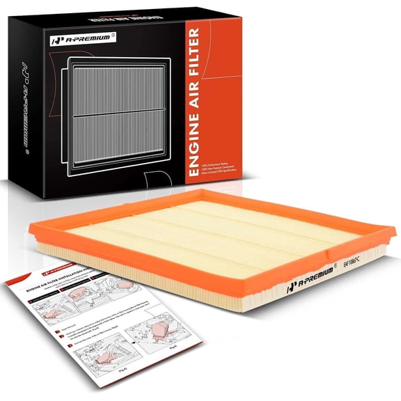 A-Premium Engine Air Filter For Cadillac SRX 2010-2016 & Saab 9-4X 2011, Flexible Panel, Replace# 15913344