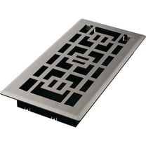 Floor Register, Satin Nickel, 4 x 10-In.