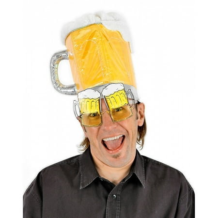 Beer Mug Yellow Hat Adult Costume Accessory