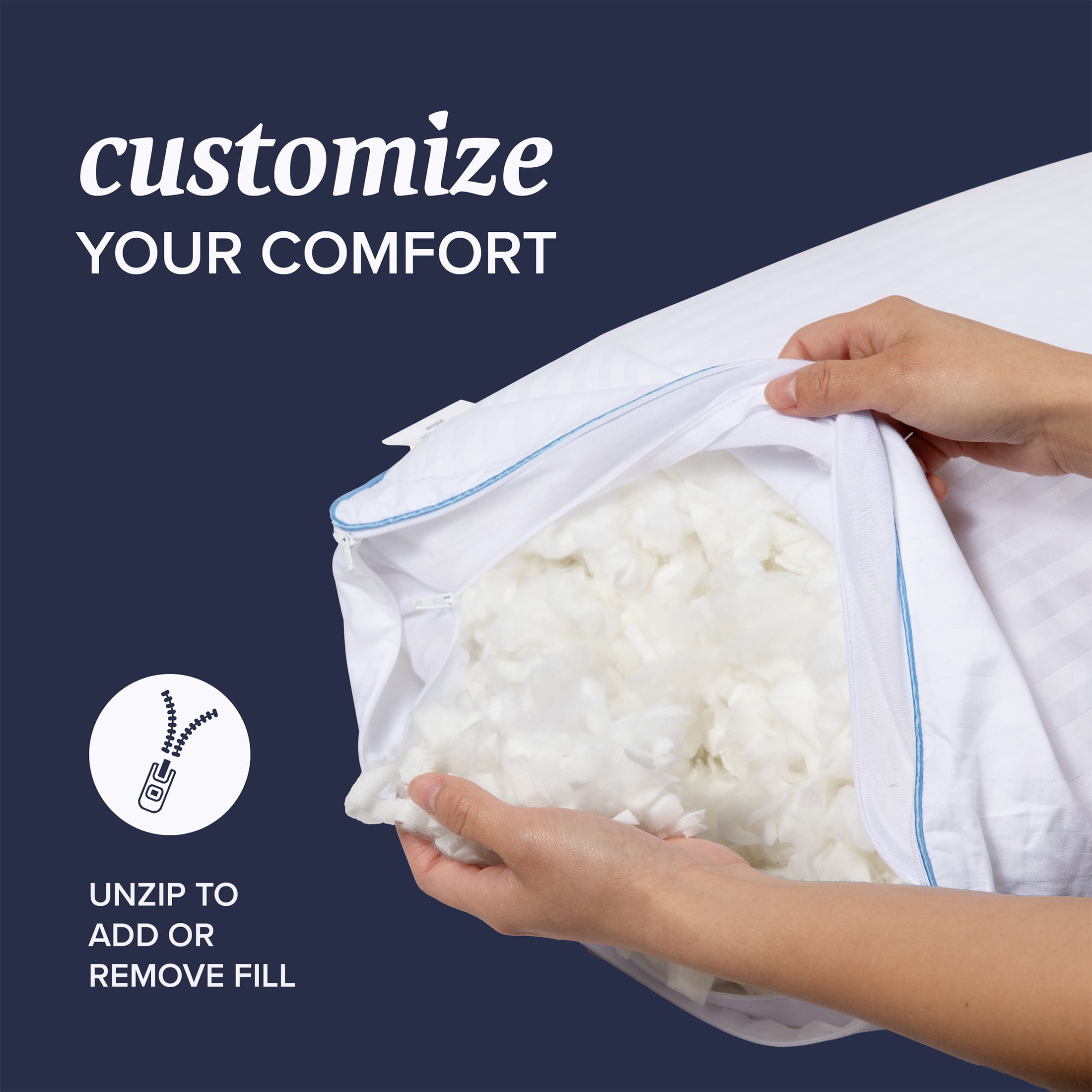 Beckham Hotel Collection Customizable Memory Foam Queen Pill