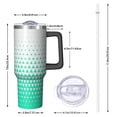 thumbnail image 2 of 40oz Tumbler with Handle and Straw, Vacuum Insulated Stainless Steel Travel Mug, Fits Car Cup Holder, Gradient Print, 2 of 6