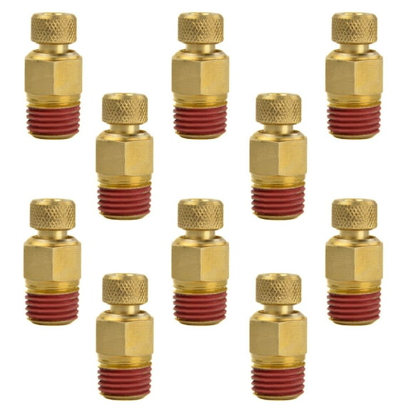 10 Pack 1/4" Male NPT Air Compressor Moisture Tank Drain Water Petcock Brass