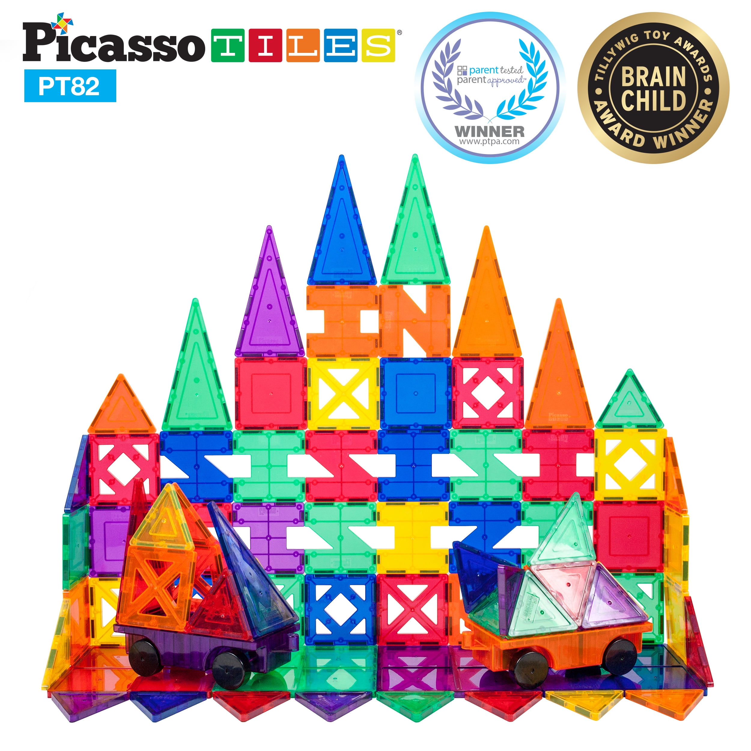 100 Piece for sale online PicassoTiles PT100 Magnet Building Tiles Set 