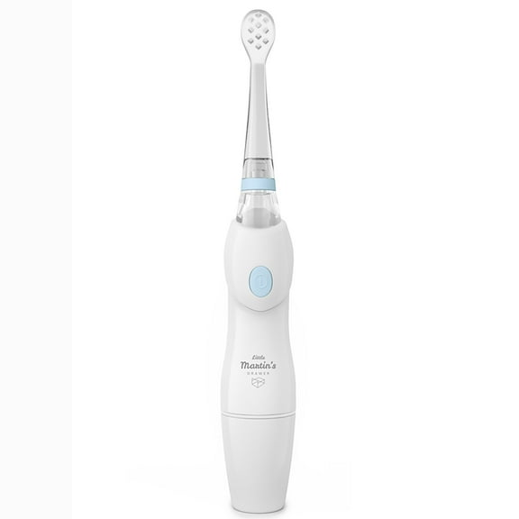 Little Martin's: Baby Electric Toothbrush - Blue - Sonic Vibration, Flashing Lights, Timer, 2 Soft Bristle Heads, Gentle Cleaning, Kids Oral Care