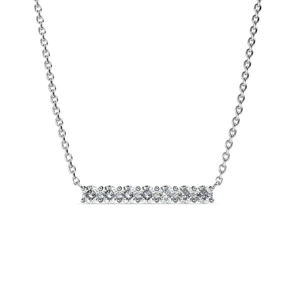 Cate & Chloe Lynn 18k White Gold Plated Necklace with Swarovski Crystals for Women