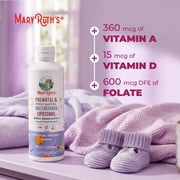 MaryRuths Prenatal & Postnatal Multivitamin Liposomal, Adults, Vegan, Non-GMO, Orange Vanilla Flavor, 15.22 fl oz