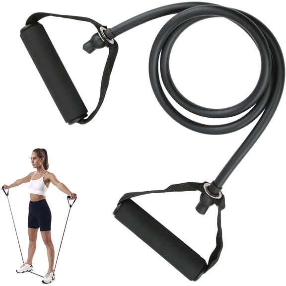 Pekkaxy Resistance Bands with Handles, Easy Hold Working Out Exercise Bands, Comfortable Workout Accessory for Men Women Strength Training Muscle Shaping Physical Therapy Home