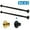 Black, variant on BEAMNOVA 30"-49" Adjustable Tension Rods, 2Pcs Hanging No Drilling Cabinet Wardrobe Closet Window Shower Curtain Rods, Black
