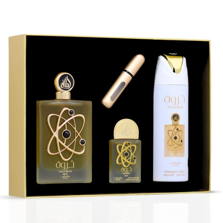 Tharwah Gold Gift Set by Lattafa Pride – Women | 100 ml / 3.4 fl