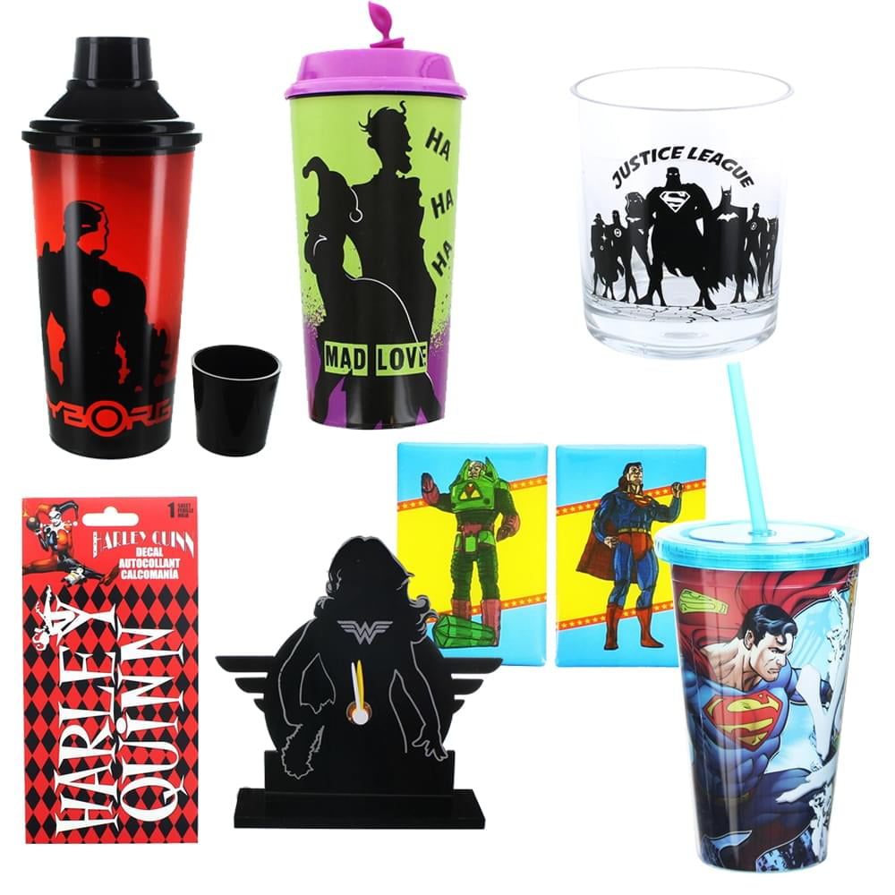 DC Comics 8 Piece Gift Set with Tumbler, Travel Cup, Carnival Cup and More Walmart Canada