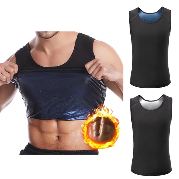 BVWKPCV Sauna Sweat Vest for Men Sauna Vest Trapping Tank Top Compression Body Shaper Shirts