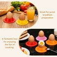 thumbnail image 6 of Uxcell 4 Pack Soft Boiled Egg Holder, Nonstick Silicone Egg Poacher Cups Poached Cups Kitchen Breakfast Gadget for Microwave Air Fryer Stove Top Cooking Boiled Poached, Green, 6 of 6