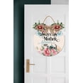 thumbnail image 2 of Eveokoki Spring Wreaths Sign for Front Door Farmhouse Spring Door Hanger Decor Rustic Wooden Always My Mother Hanging Door Wall Sign for Spring Seasons Holiday 11In, 2 of 5
