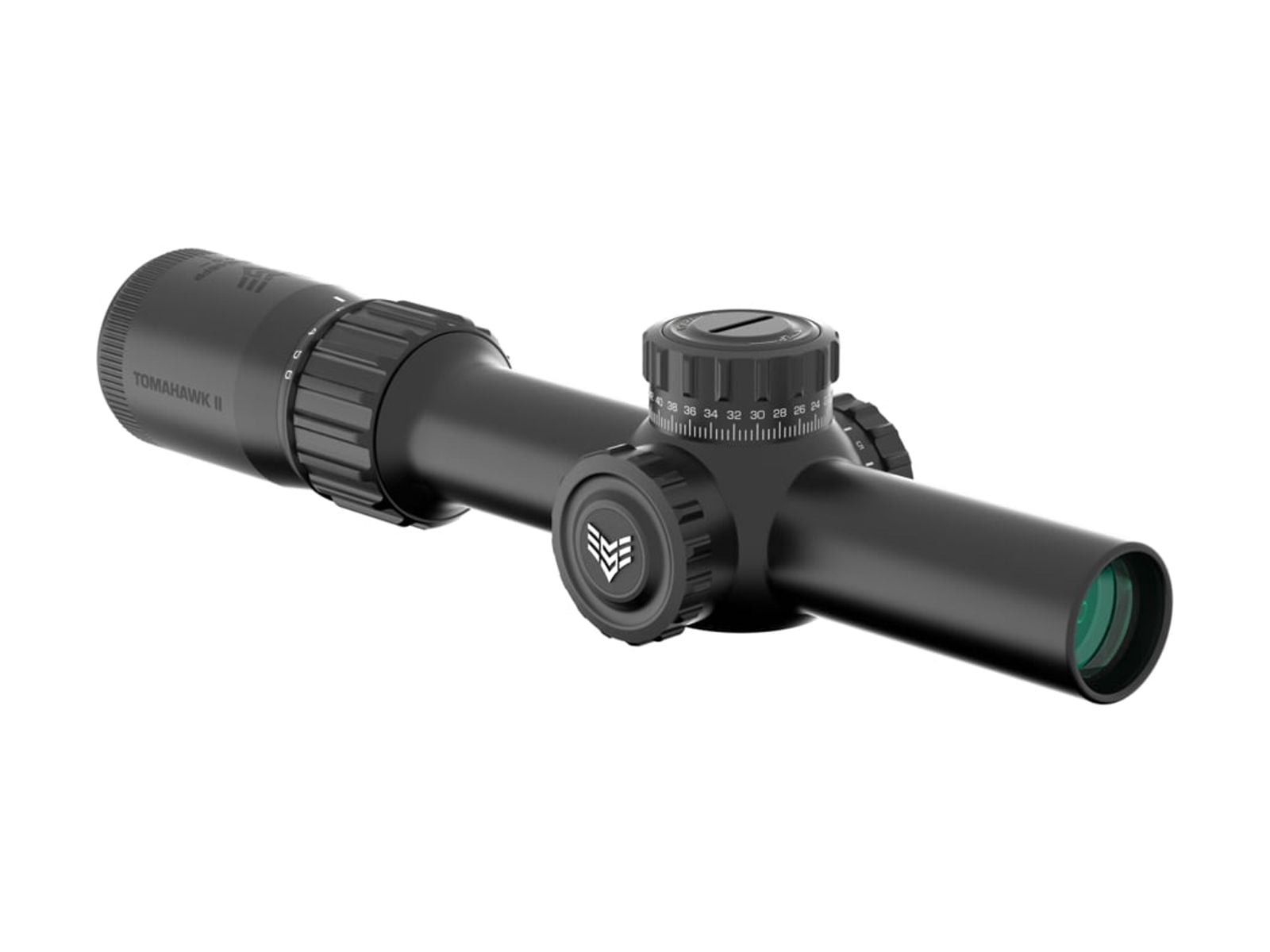 Swampfox Tomahawk II 1-6x24mm LPVO Rifle Scope, 30mm Tube, Second Focal Plane, Red BDC, Black