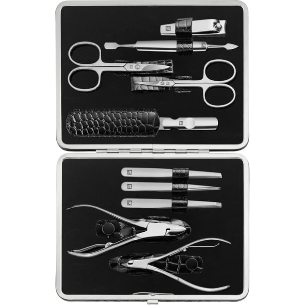 Set de manicura ZWILLING de 10 piezas con funda de piel auténtica