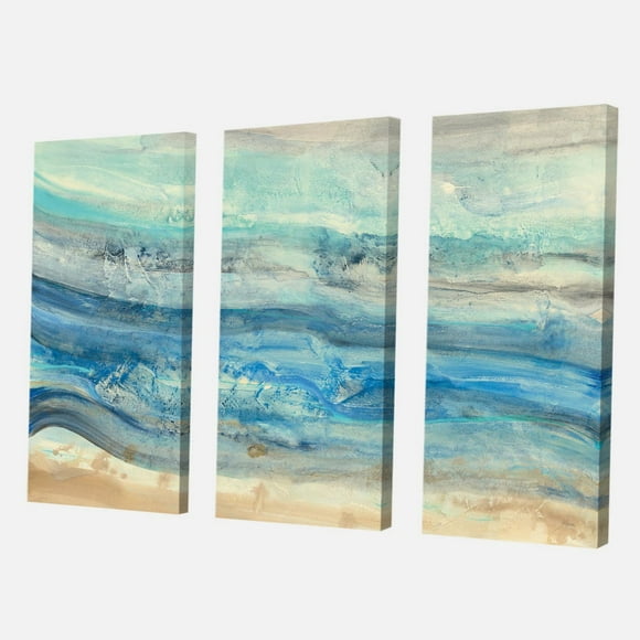 Designart Ocean Mineral Waves Canvas Wall Art