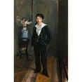 thumbnail image 2 of Jules Bastien-Lepage 17x24 Black Ornate Framed Double Matted Museum Art Print Titled: Portrait of a Young Boy (1881), 2 of 5
