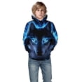 thumbnail image 3 of Sudadera con capucha y estampado de lobo en 3d para niños y niñas, sudadera, jersey, Top ABlue4-5 años, 3 of 5
