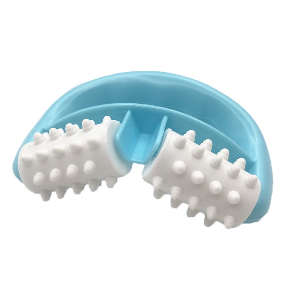 Plastic Manual Roller Massager Double Wheel Massager Round Hand