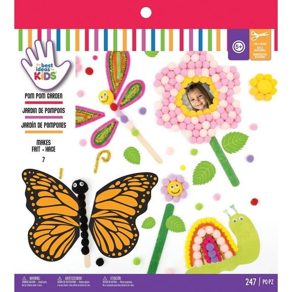 American Crafts Best Ideas For Kids Craft Kit-Pom Pom Garden, Makes 11