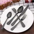 thumbnail image 5 of PEACNNG Black Stainless Steel Flatware Set, Kitchen Utensil Set Service for 5Tableware Cutlery Set for Home and Restaurant, Dishwasher Safe, 5 of 5