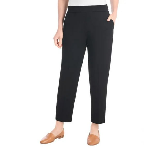 Hilary Radley Ladies' Size XL (16) Crepe Pull-On Pants, Black