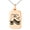 Rose, variant on Stainless Steel Letter R Initial 3D Monogram Engraved Small Rectangle Dog Tag Charm Pendant Necklace