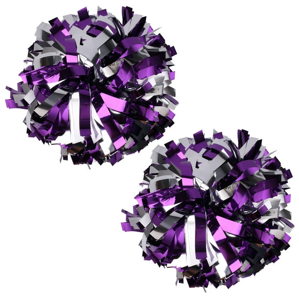 Metallic Cheer Pom Poms Cheerleading Cheerleader Gear 2 pieces one pair