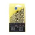 thumbnail image 1 of Mistaha Professional 13-Piece Bearing Steel Twist Drill Bit Set with Brass Color Coating and Storage Case - High Hardness, Fast Chip Removal, Versatile Sizes for Wood, Plastic, Metal -, 1 of 6