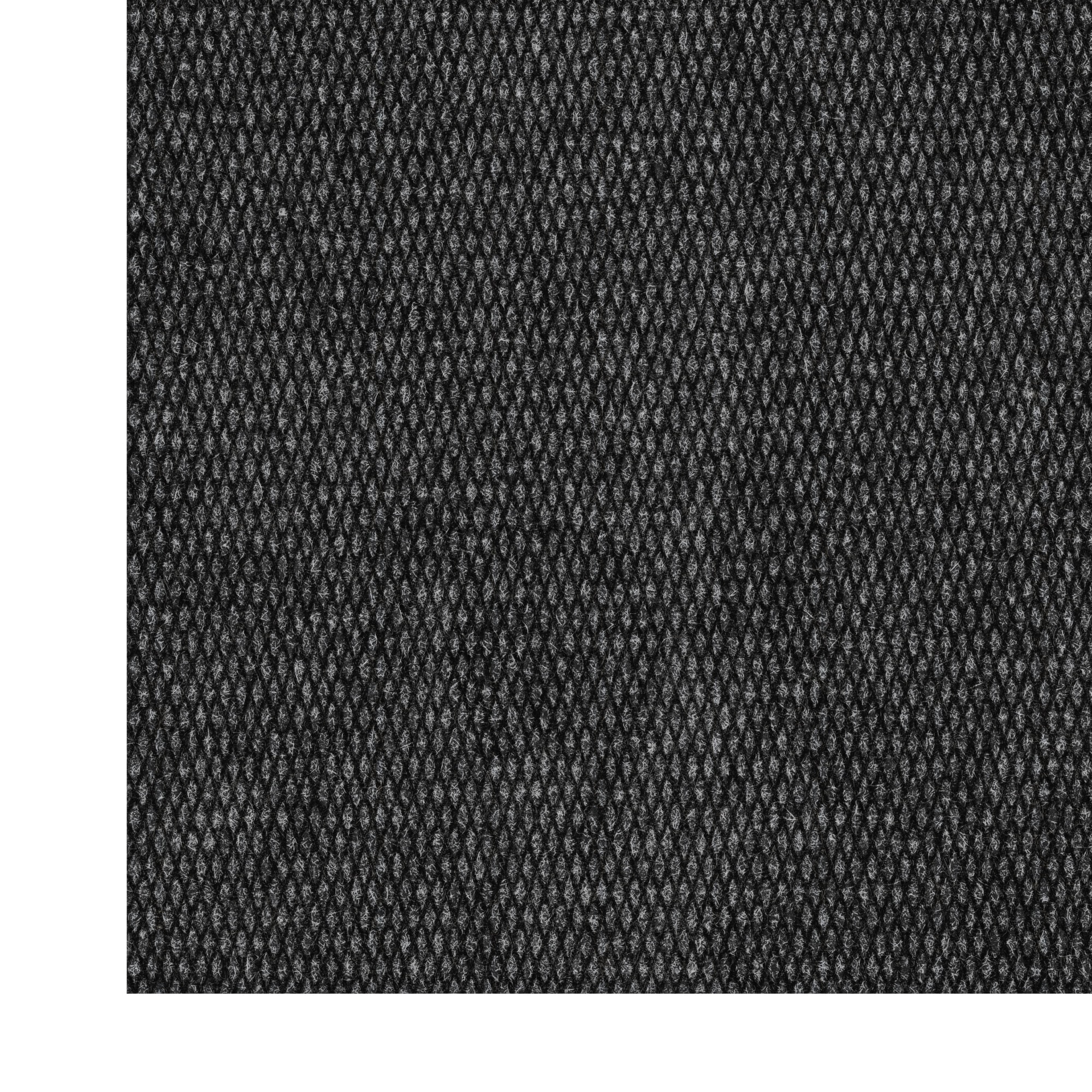 Ottomanson Non-Slip Hallway Runner Rug 2'7" x 47' Indoor/Outdoor Custom Size Utility Carpet for Garage, Black Hobnail