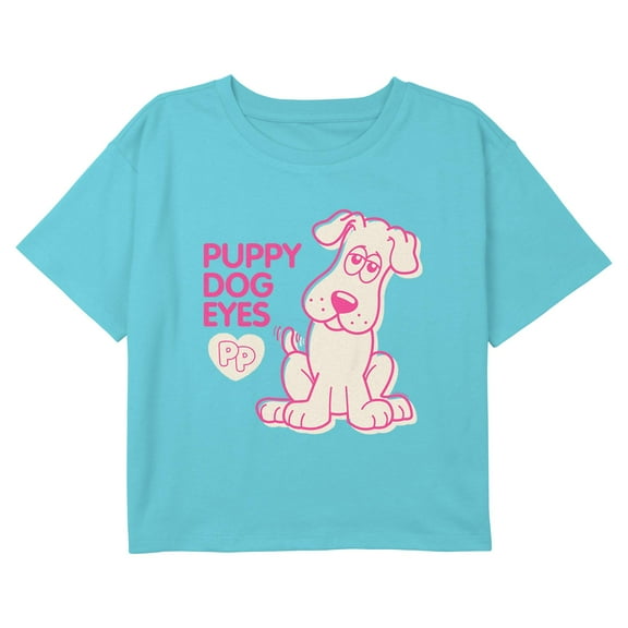 Girl's Pound Puppies Dog Eyes Graphic Cropped T-Shirt