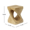 thumbnail image 2 of Noble House Grey Twisted Accent Side Table,Naturel, 2 of 10