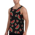 thumbnail image 2 of Fotbe Watermelon Pattern Men's Quick Dry Workout Tank Top Gym Muscle Tee Fitness Bodybuilding Sleeveless T Shirt Breathable Workout Shirt-Small, 2 of 9