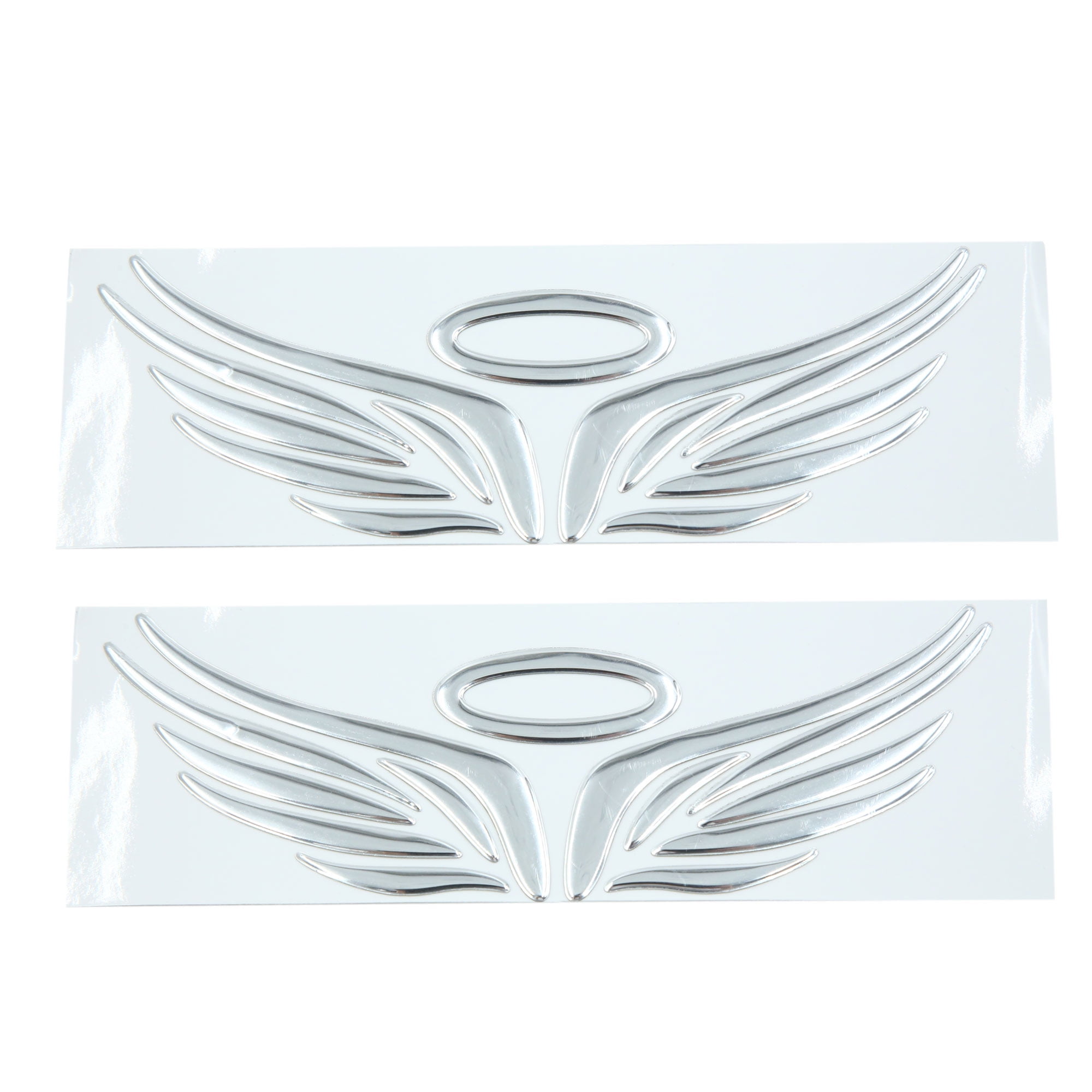 3D Chrome Angel Wing Sticker Decal Auto Car Emblem Decal Decoration Color S N9W6 