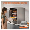 thumbnail image 2 of Food Warmer, 5-Tier Commercial Cabinet - Stainless Steel Concession Warmer with Water Tray & Adjustable Shelves - Pizza, Chicken, Restaurant Use, 2 of 6