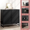 thumbnail image 6 of FANRAL 31.5" Wide Sideboard Buffet with Doors,Adjustable Shelf,Modern Minimalist Storage Console for Living Room Kitchen Dining Room,Black Storage Cabinet, 6 of 7