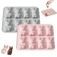 thumbnail image 2 of Easter Silicone 3D Rabbit Silicone 8 Cavities Easter Rabbit Soap Candle Cookie Chocolate, 2 of 4
