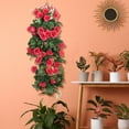 thumbnail image 4 of Yhmxh Artificial Rose Flowers for Outdoors, UV Resistant Faux Flowers Hanging Decorations for Outside Ornament, Artificial Flowers Basket Filler Look Real for Patio Porch Flowerbed Balcony, 4 of 5