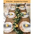 thumbnail image 4 of 13 Inch Round Placemats Set of 4, Fall Maple Leaf Non Slip Heat Insulation PP Table Mats, Thanksgiving Orange White Pumpkin Plaid Washable Place Mats for Kitchen Dining Party Table Decor, 4 of 7