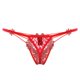 thumbnail image 2 of Gibobby Ropa interior mujer algodón Bragas sexis transparentes encaje para mujer, bragas sexis con Tanga bordadas tentación bordadas huecas （Rojo，Talla única), 2 of 3