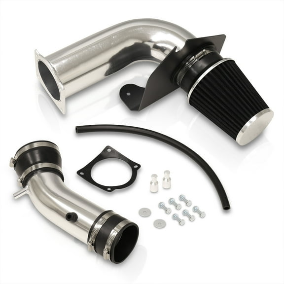 AJP Distributors Cold Air Intake CAI Induction System Polish Aluminum Piping Heat Shield   Filter Compatible/Replacement For Ford Mustang 3.8L V6 Engine 1999 2000 2001 2002 2003 2004 99 00 01 02 03 04
