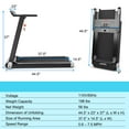thumbnail image 2 of Gymax Electric Folding Treadmill Portable Cardio Running Machine w/ APP Control Silver, 2 of 10