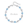 thumbnail image 3 of Pulsera de plata 925 para mujer, pulseras chapadas en oro con circonitas en forma de corazón, regalo de cumpleaños para mujeres, regalo para mamá, 3 of 5