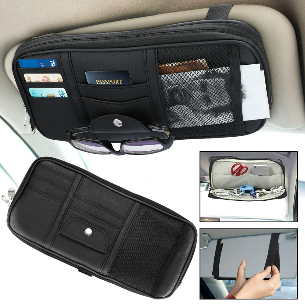 TSV Multifunction Car Sun Visor Pocket, Durable Car Interior Organizer