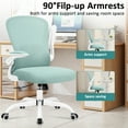 thumbnail image 3 of COOLHUT Office Chair, Ergonomic Desk Chair with Adjustable Lumbar Support, High Back Mesh Computer Chair with Flip-up Armrests-BIFMA Passed Task Chairs, Executive Chair for Home Office，Light Blue, 3 of 12