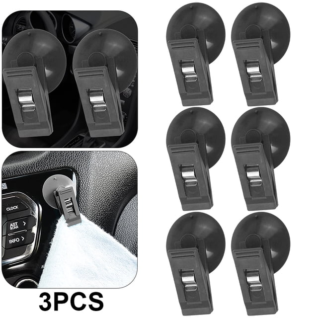 Clip para Ventana Interior Coche Soporte para Gafas Piezas Interiores Automóvil (negro) 6 Uds.