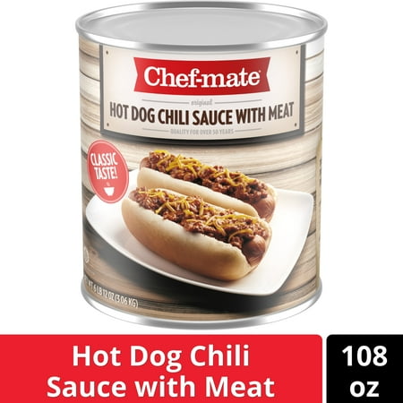 Chef-mate, Hot Dog Chili Sauce with Meat, 108 oz Can