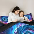 thumbnail image 5 of Homewish Colorful Aurora Bedding Comforter Set,Watercolor Sky Twin Comforter Sets,Blue Purple Ombre Bedding Set For Girls,Ultra Soft Home Decor Reversible,2-Piece, 5 of 8