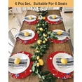 thumbnail image 4 of 15 Inch Round Placemats Set of 4, Independence Day Non Slip Heat Insulation PP Table Mats, 4th of July Red Striped Stars Patriotic Washable Place Mats for Kitchen Dining Party Table Decor, 4 of 7